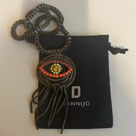 Dannijo x Leandra Medine Collab Eye Statement Necklace - Picture 1 of 4